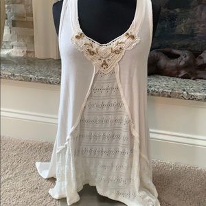 Cream flowy top